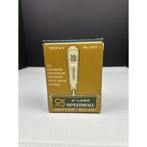 Speedball Brayer No. 49 4" Block Printing Red Handle Roller MPN 4121 Art Tool